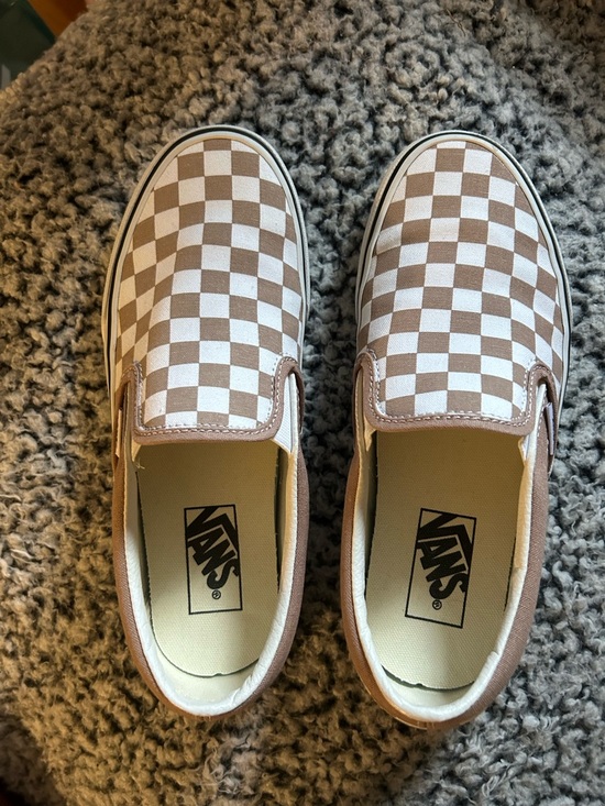 Vans Shoes - Vans  Checkerboard Slip-On Sneakers - Brown & White